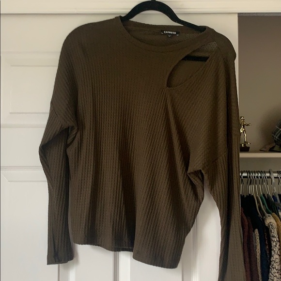 Express Sweaters - Olive green sweater